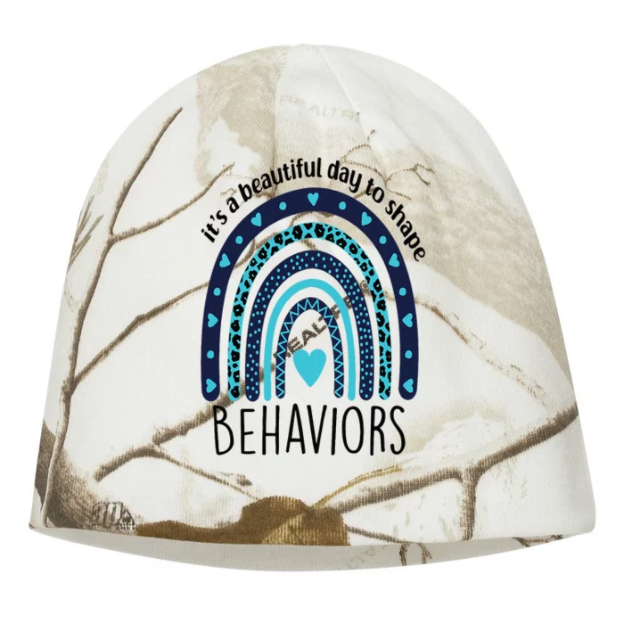 It's Beautiful Day To Shape Behaviors ABA Therapist Rainbow Kati - Camo Knit Beanie