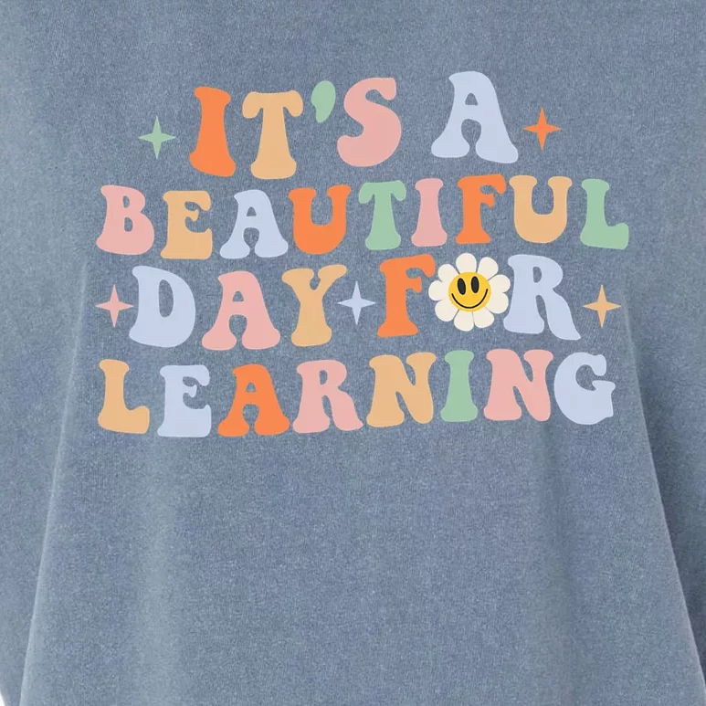 It's Beautiful Day For Learning Retro Teacher Students Women Gift Garment-Dyed Women's Muscle Tee