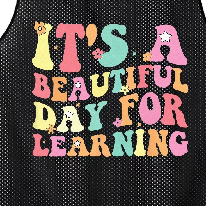 Its Beautiful Day For Learning Retro Teacher Students Mesh Reversible Basketball Jersey Tank