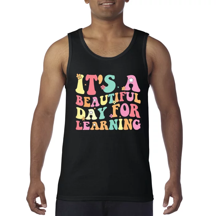 Its Beautiful Day For Learning Retro Teacher Students Tank Top