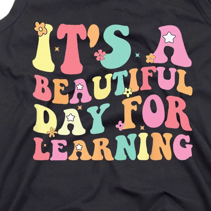 Its Beautiful Day For Learning Retro Teacher Students Tank Top