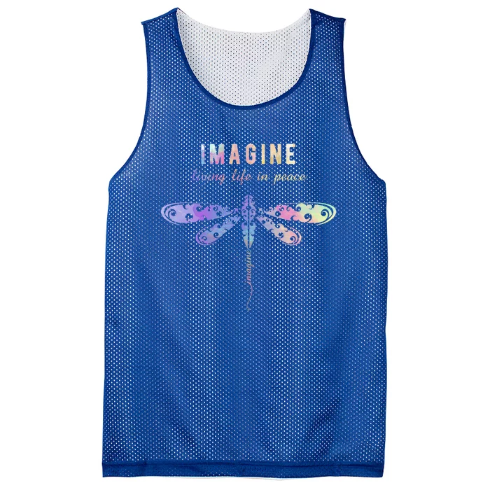 Imagine Boho Dragonfly Tee 60s 70s Retro Groovy Hippy Vibes Funny Gift Mesh Reversible Basketball Jersey Tank