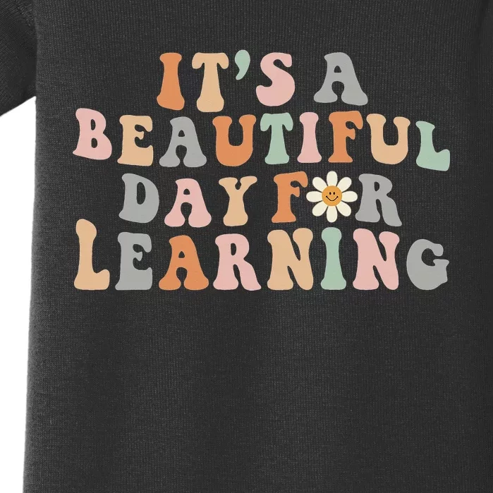 It's Beautiful Day For Learning Retro Teacher lovers Baby Bodysuit