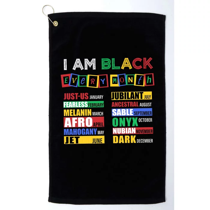 IM Black Every Month Juneteenth Quote Platinum Collection Golf Towel