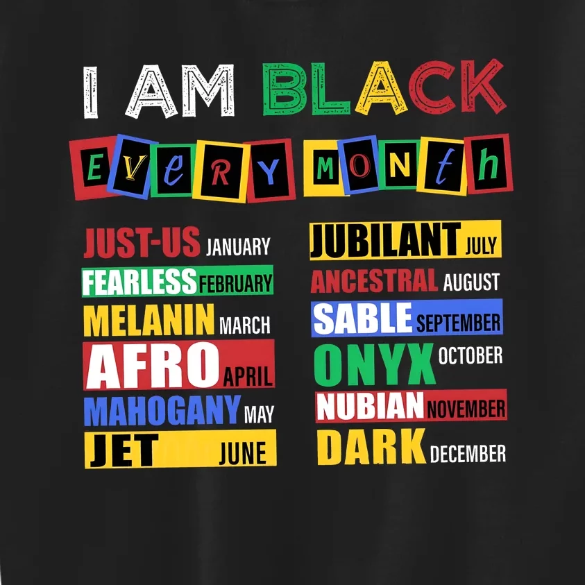 IM Black Every Month Juneteenth Quote Kids Sweatshirt