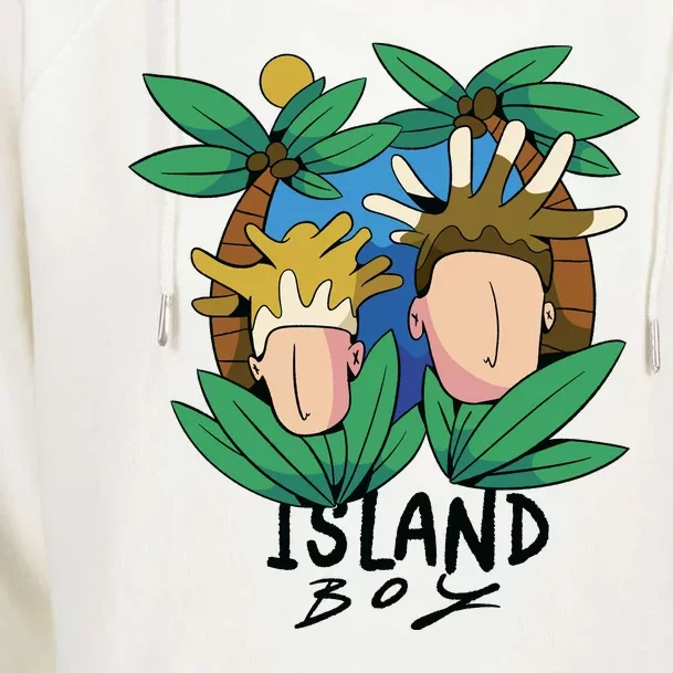 Island Boy Funny Womens Funnel Neck Pullover Hood