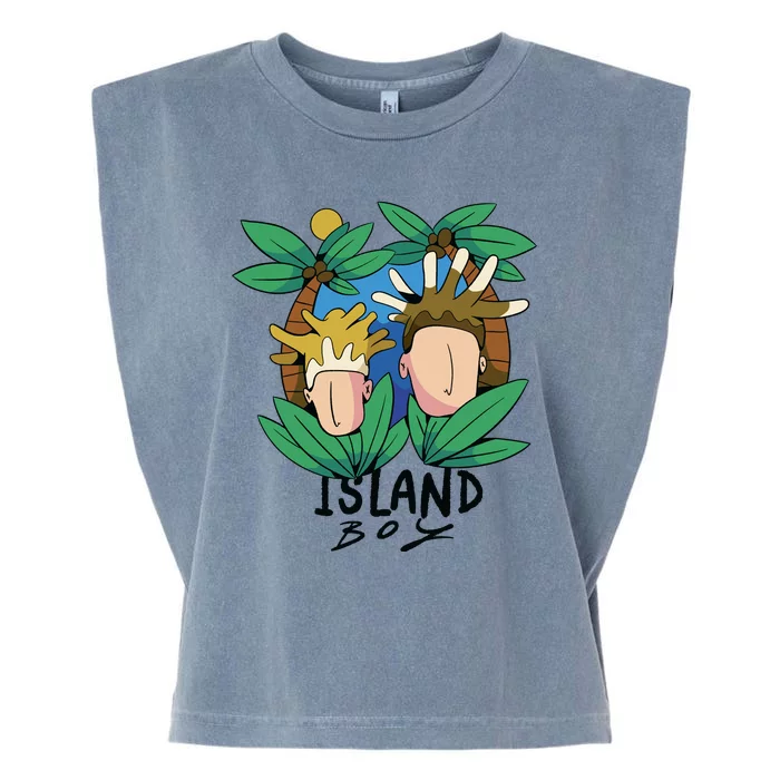 Island Boy Funny Garment-Dyed Women's Muscle Tee