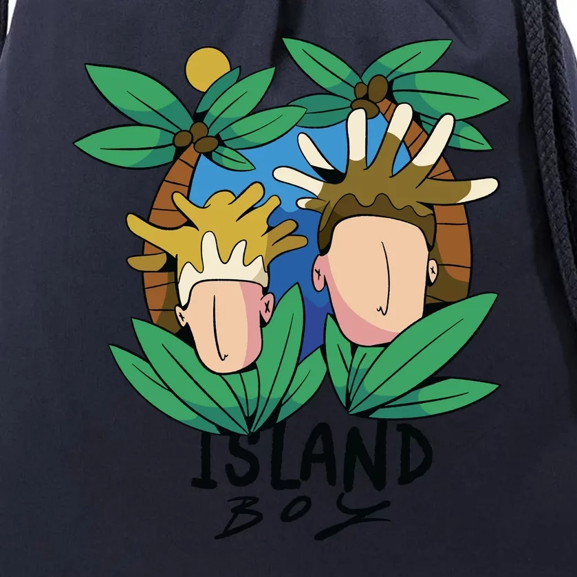 Island Boy Funny Drawstring Bag