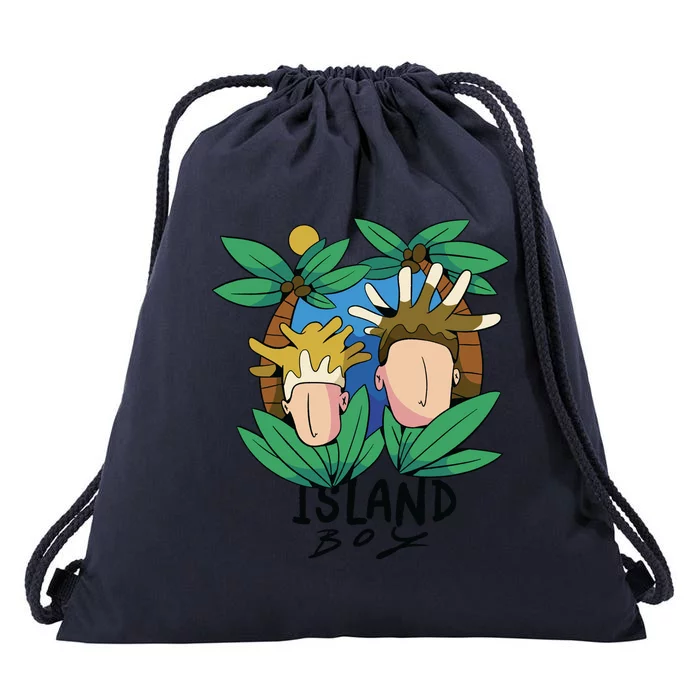 Island Boy Funny Drawstring Bag