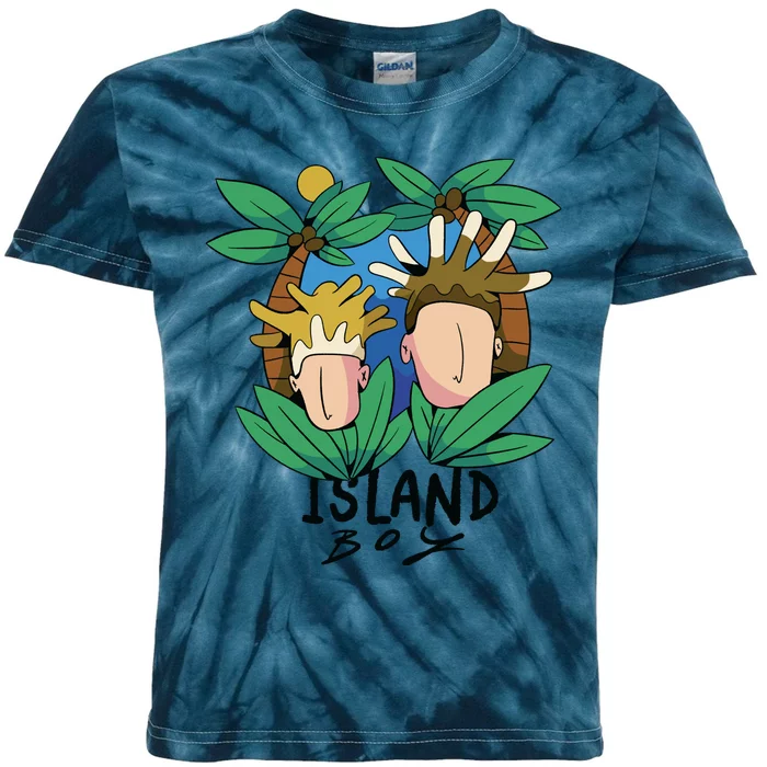 Island Boy Funny Kids Tie-Dye T-Shirt