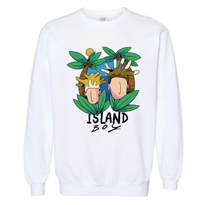 Island Boy Funny Garment-Dyed Sweatshirt