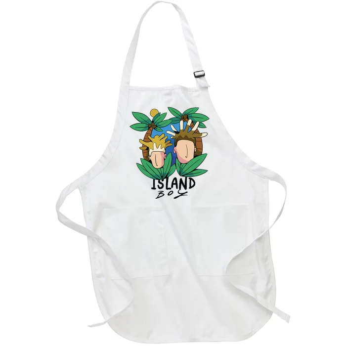 Island Boy Funny Full-Length Apron With Pocket