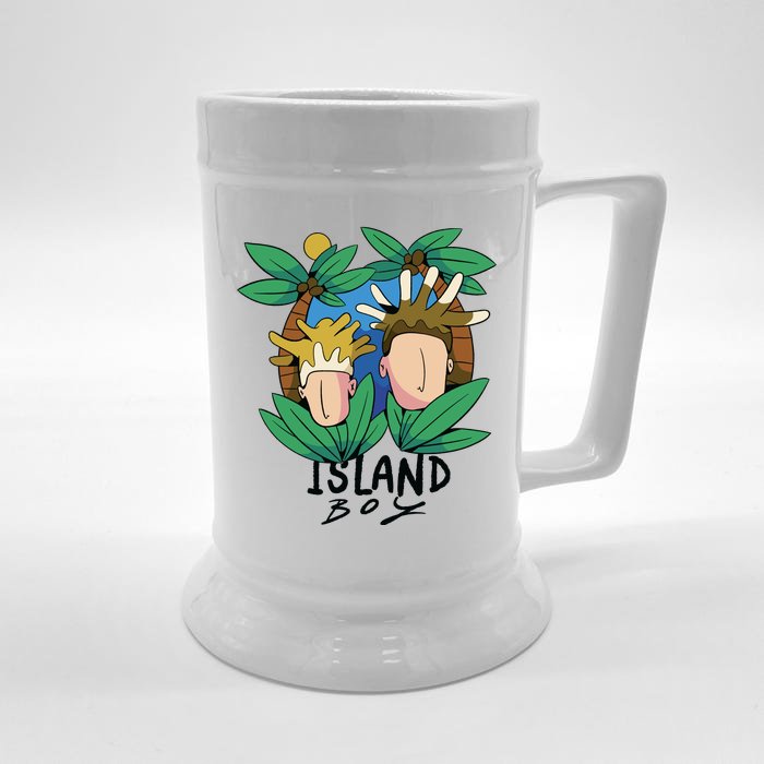 Island Boy Funny Front & Back Beer Stein