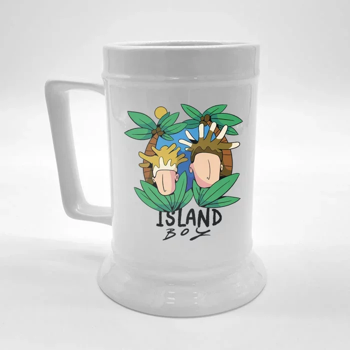 Island Boy Funny Front & Back Beer Stein