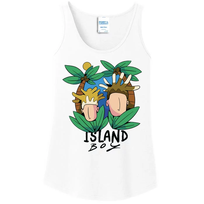 Island Boy Funny Ladies Essential Tank