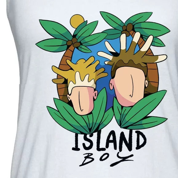 Island Boy Funny Ladies Essential Flowy Tank