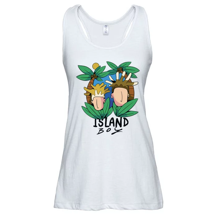 Island Boy Funny Ladies Essential Flowy Tank