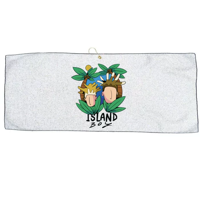 Island Boy Funny Large Microfiber Waffle Golf Towel