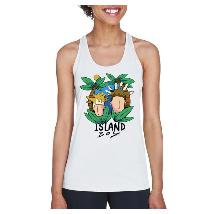 Island Boy Funny Women's Racerback Tank