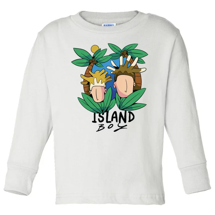 Island Boy Funny Toddler Long Sleeve Shirt