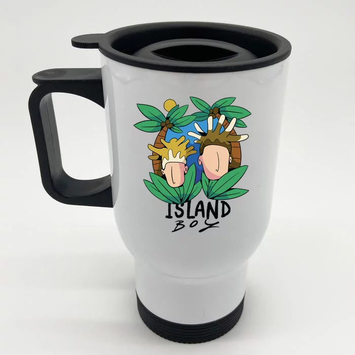 Island Boy Funny Front & Back Stainless Steel Travel Mug