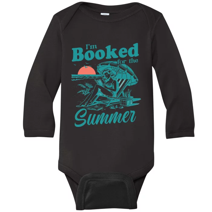 IM Booked For The Summer Book Girl Summer Coquette Baby Long Sleeve Bodysuit