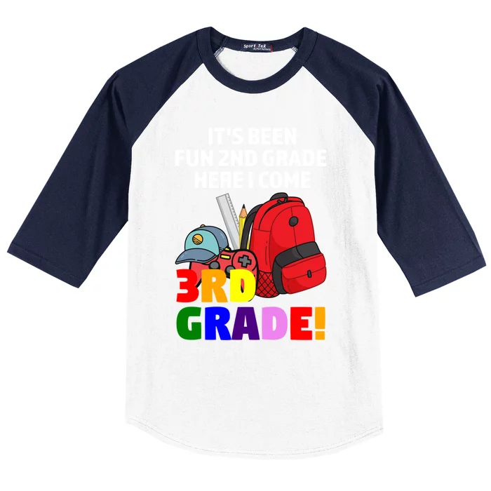 Its Been Fun 2Nd Grade Here I Come 3Rd Grade Graduate Gift Baseball Sleeve Shirt