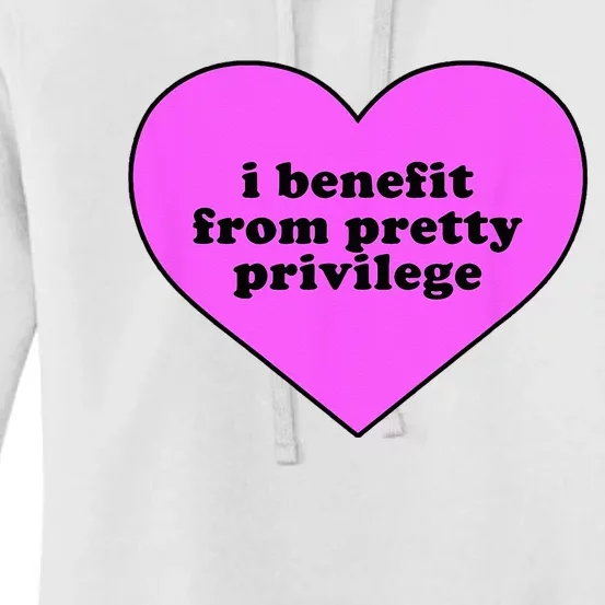 I Benefit From Pretty Privilege Heart In Pink Design Cool Women's Pullover Hoodie