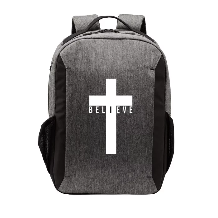 I Believe Faith Christian Cross Vector Backpack