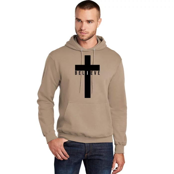 I Believe Faith Christian Cross Hoodie