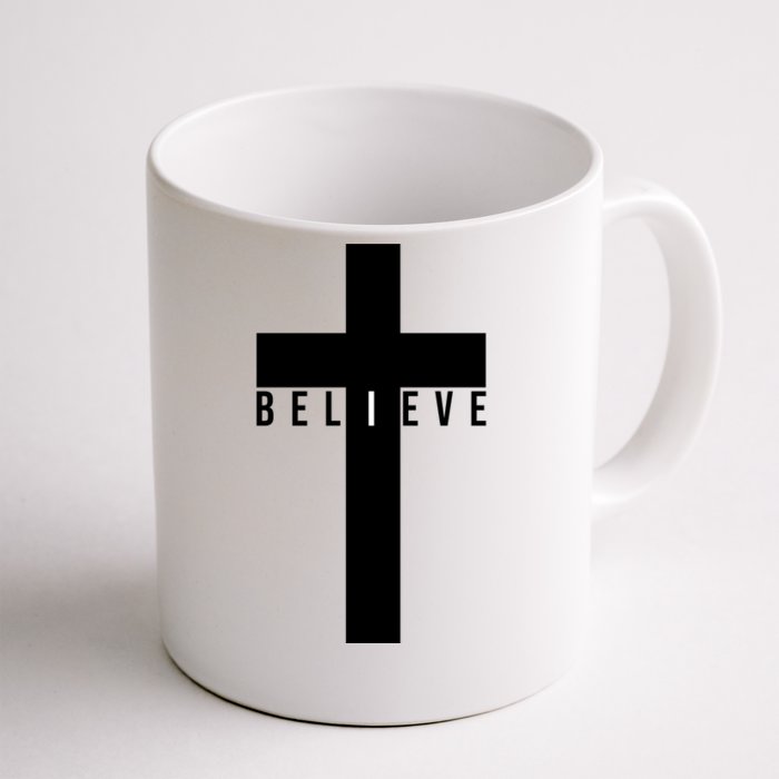 I Believe Faith Christian Cross Front & Back Coffee Mug