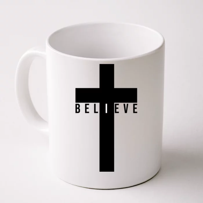 I Believe Faith Christian Cross Front & Back Coffee Mug