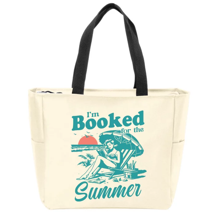 Im Booked For The Summer Book Girl Summer Coquette Zip Tote Bag