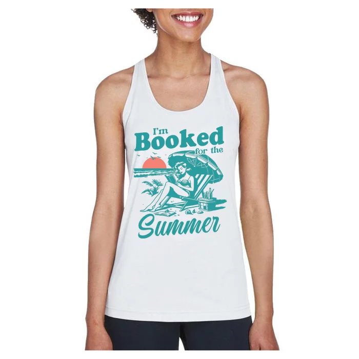 Im Booked For The Summer Book Girl Summer Coquette Women's Racerback Tank