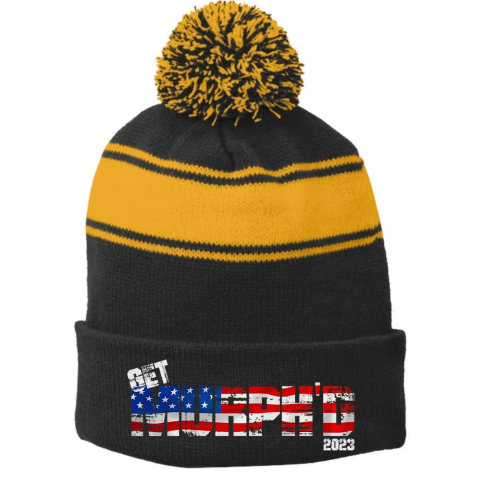 Iron Body Fitness Get Murphd Premium Stripe Pom Pom Beanie