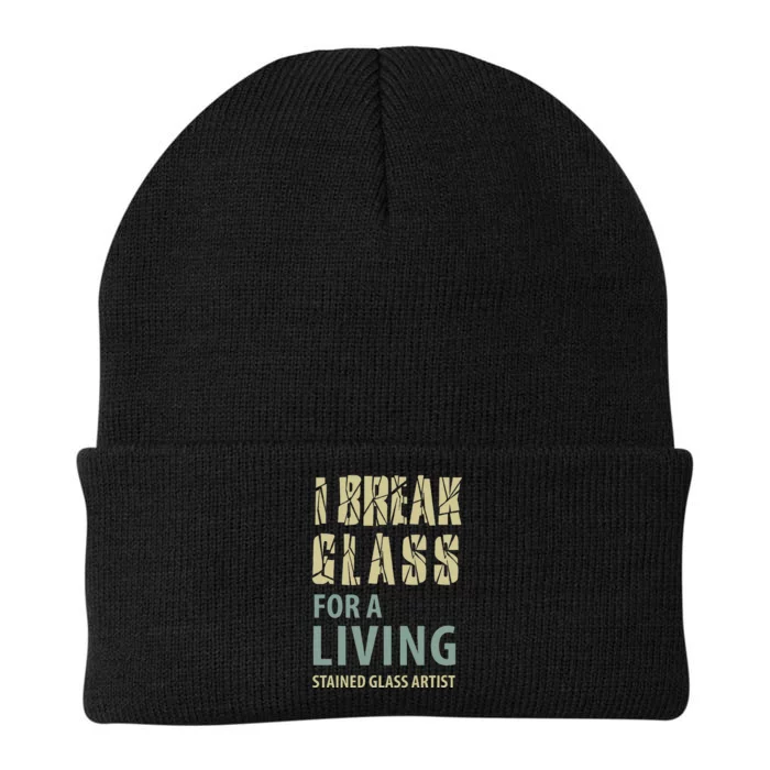 I Break Glass For A Living Stained Glass Artist Knit Cap Winter Beanie