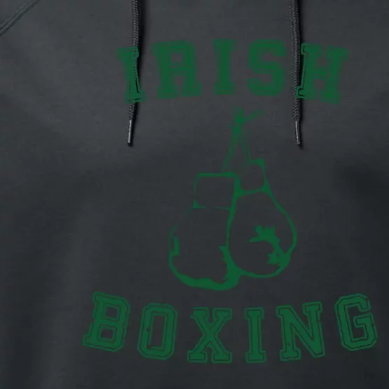 Irish Boxing Green Vintage Distressed Style Performance Fleece Hoodie