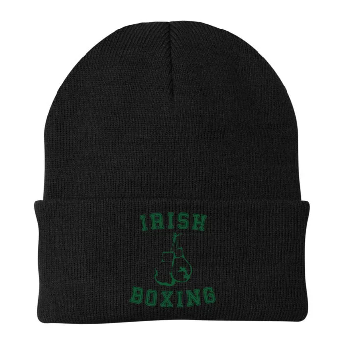 Irish Boxing Green Vintage Distressed Style Knit Cap Winter Beanie