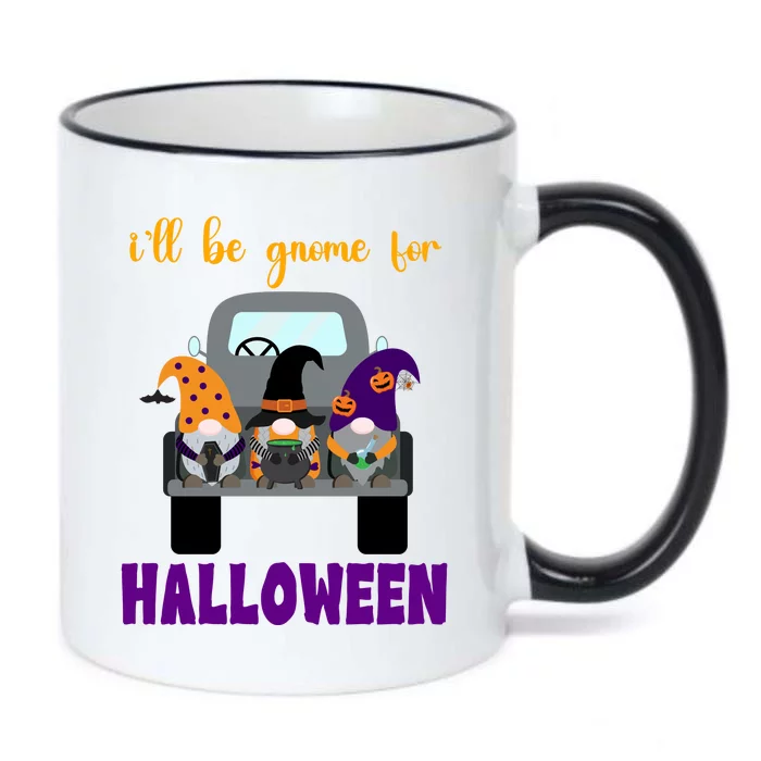 Ill Be Gnome For Halloween Cute Festive Black Color Changing Mug