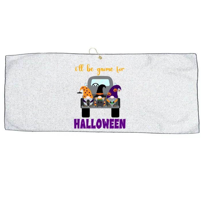 Ill Be Gnome For Halloween Cute Festive Large Microfiber Waffle Golf Towel