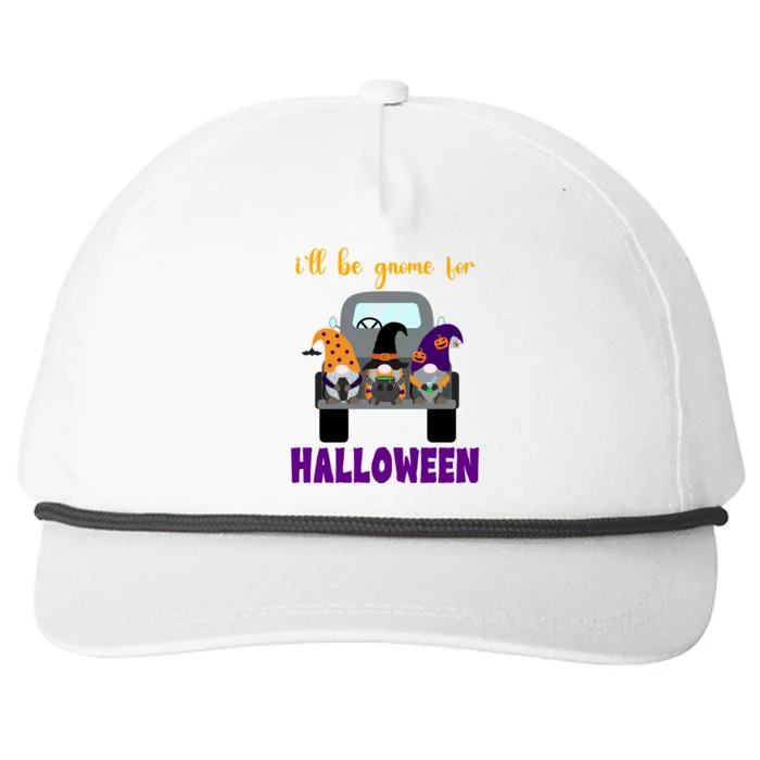 Ill Be Gnome For Halloween Cute Festive Snapback Five-Panel Rope Hat