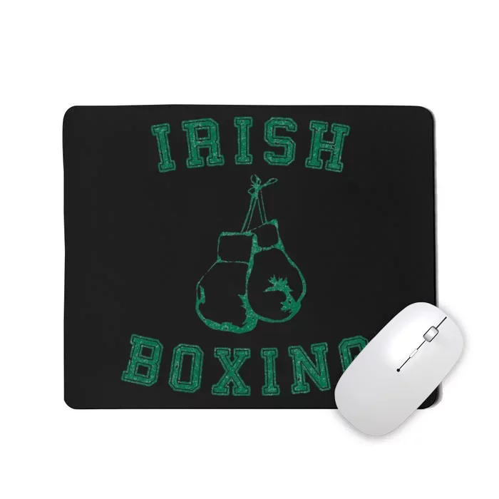 Irish Boxing Green Vintage Distressed Style Mousepad