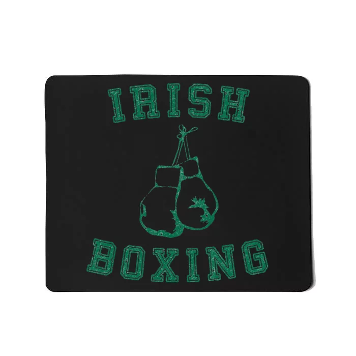 Irish Boxing Green Vintage Distressed Style Mousepad