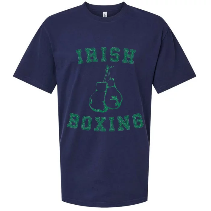 Irish Boxing Green Vintage Distressed Style Sueded Cloud Jersey T-Shirt