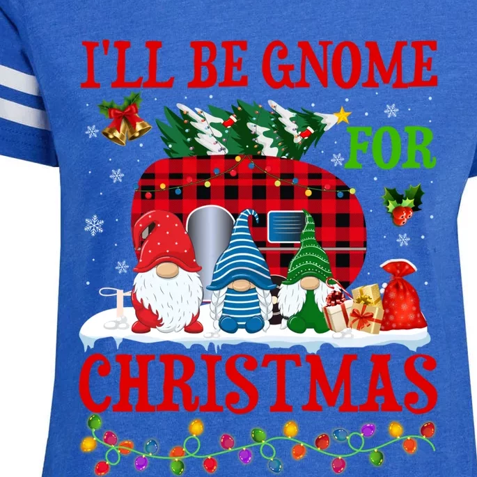 ILl Be Gnome For Christmas Funny Camping Christmas Pajama Meaningful Gift Enza Ladies Jersey Football T-Shirt