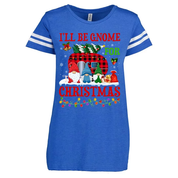 ILl Be Gnome For Christmas Funny Camping Christmas Pajama Meaningful Gift Enza Ladies Jersey Football T-Shirt