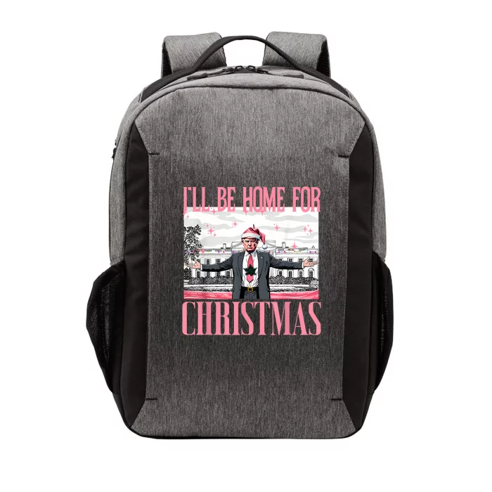 ILl Be Home For Christmas Funny Santa Claus Trump 2024 Vector Backpack