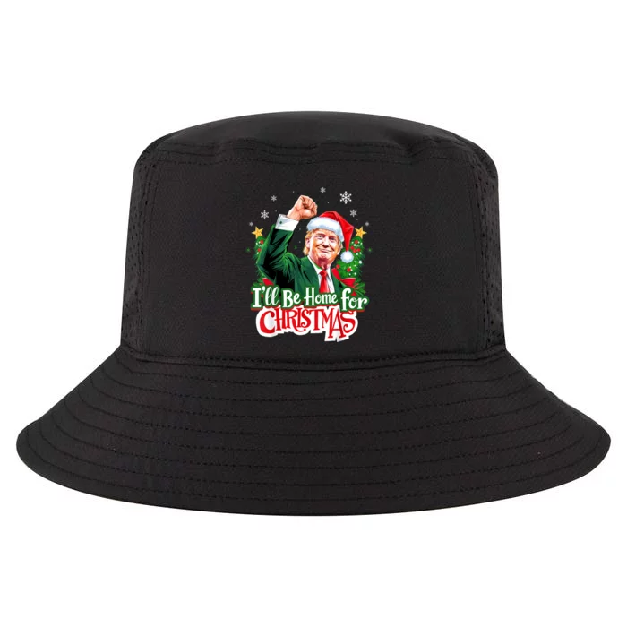 ILl Be Home For Christmas Funny Trump Santa 2024 Christmas Cool Comfort Performance Bucket Hat