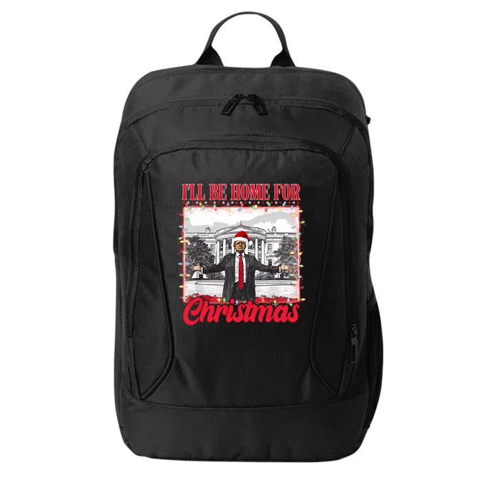 ILl Be Home For Christmas Santa Funny Trump Xmas Pajamas City Backpack