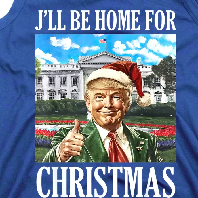 ILl Be Home For Christmas Funny Santa Trump 2024 Xmas Gift Tank Top